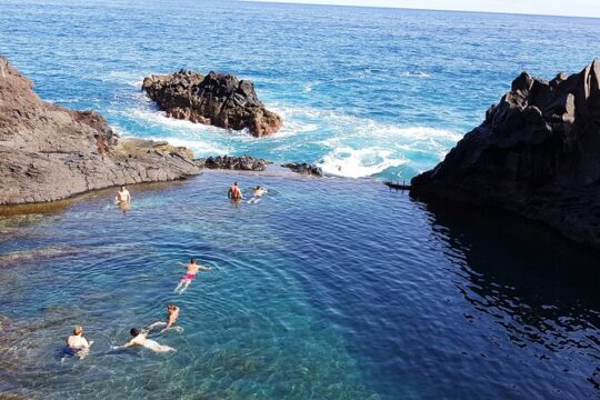 Porto Moniz Volcanic Pools and Skywalk Full Day Tour in Open Roof 4x4