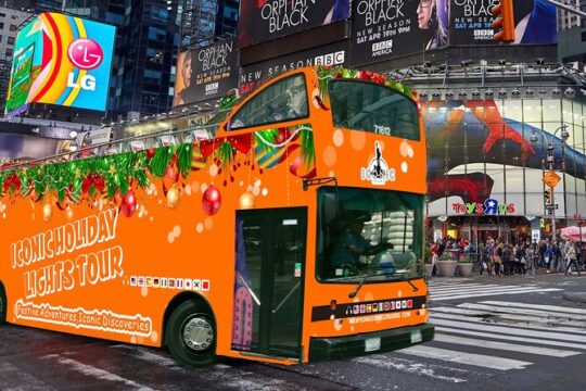 75-Minutes NYC Sightseeing Night Double Decker Bus Tour