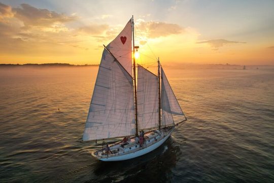 Sunset Windjammer Cruise Along the Coast of Portland Maine