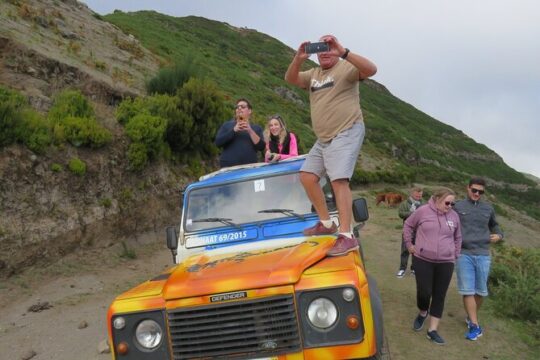 private, half-day tour of Madiera in an open top safari jeep