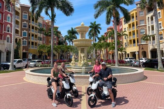 Electric Moped Tour of Naples Florida Family Fun and Easy To Ride