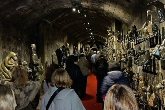 Wine and art in an underground museum