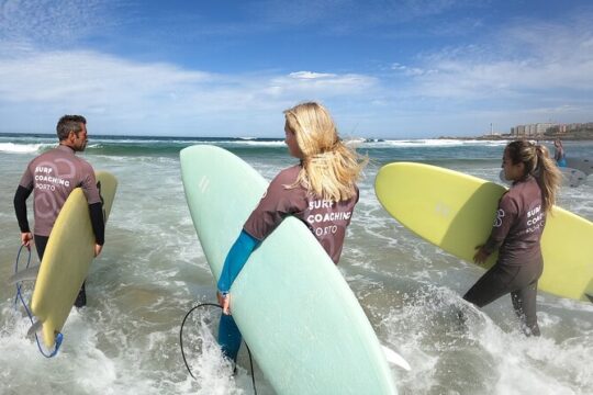 Small Group Surf Coaching in Porto w/photos