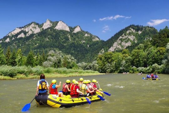 Pontoon Rafting on the Dunajec River Gorge with private transport from Krakow