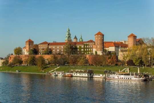 Panorama of Krakow from the Vistula River during an hour-long cruise