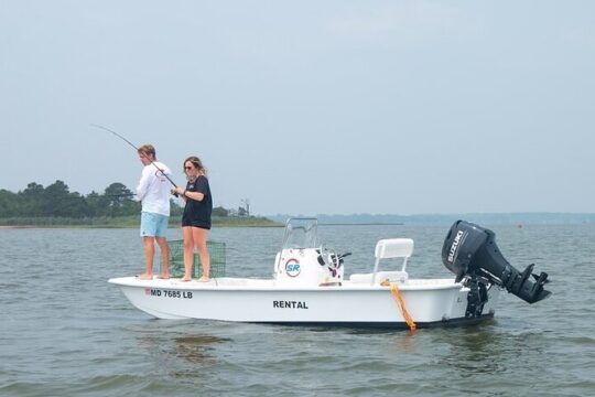 8-Hour Fishing Skiff Boat Rental in Dewey Beach