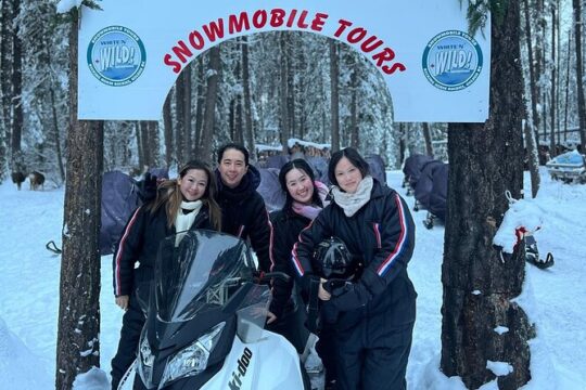 Snowmobile Riding Adventure in Banff Town